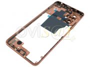 Carcasa frontal / central con marco color gradiente de bronce "Gradient bronze" y lente de cámaras para Xiaomi Redmi Note 10 Pro, M2101K6G, M2101K6R